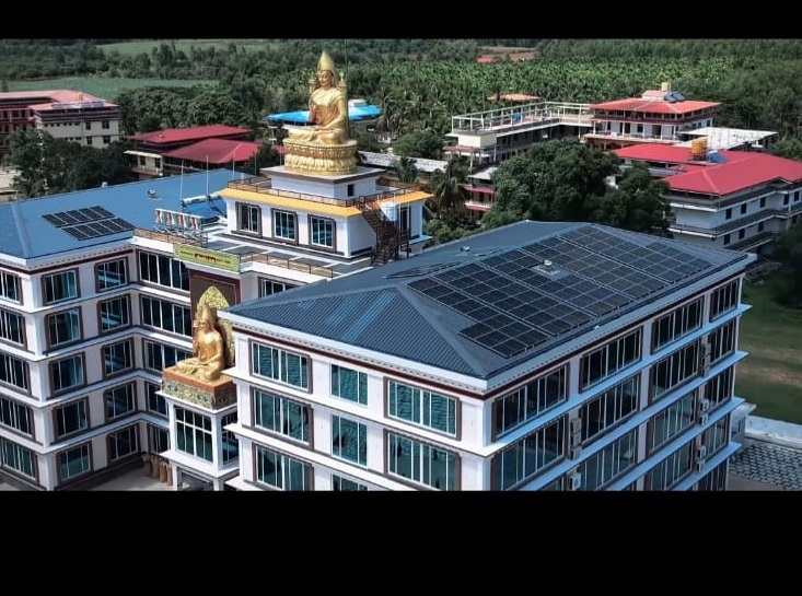 50 kW solar rooftop installed at Mundgod Tibetan Colony
